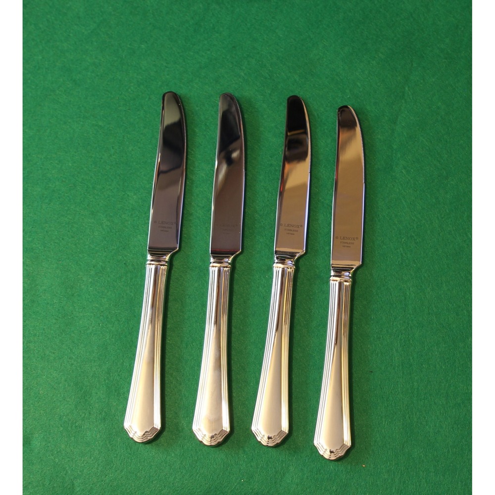Lenox Archway Dinner Knifes 18/10 Stainless Steel 9 1/4" Set of 4 New Old Stock